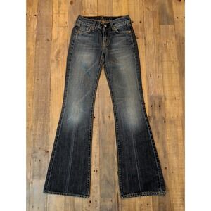 7 For All Mankind Jeans Womens 24 Bootcut Low Rise 100% Cotton Made in USA Y2K